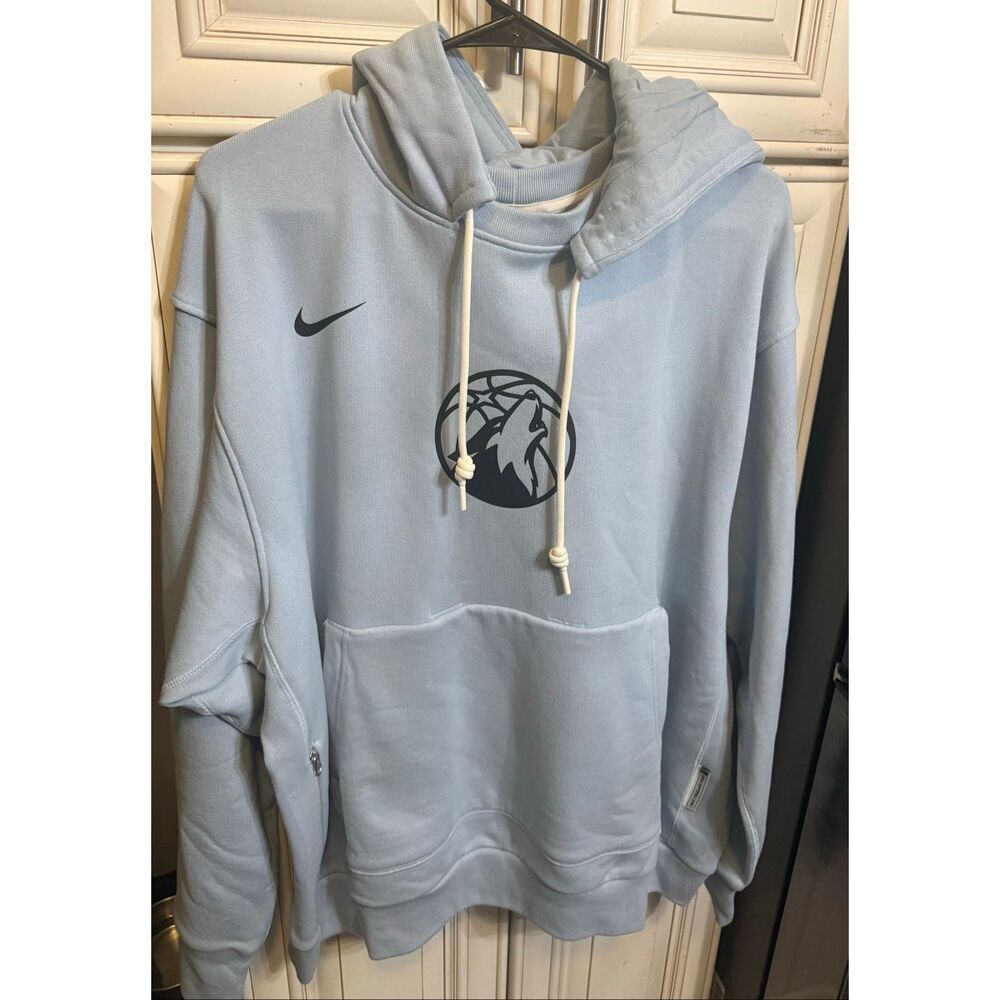 Nike Men's Minnesota Timberwolves City Edition Fleece Hoodie Light Blue XL NWT
